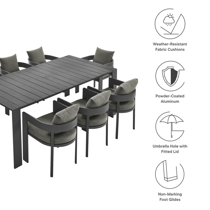 Tahoe 9-Piece Outdoor Patio Aluminum Dining Set by Modway