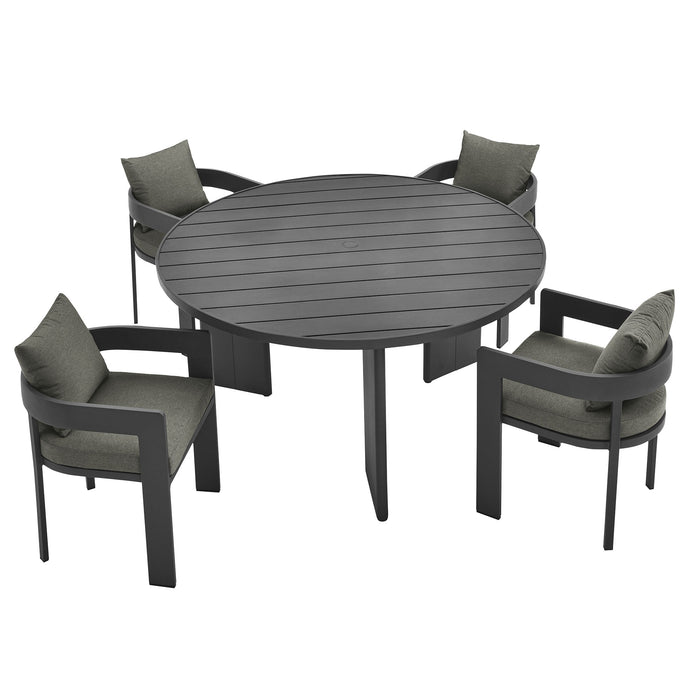 Tahoe 5-Piece Outdoor Patio Aluminum Dining Set by Modway