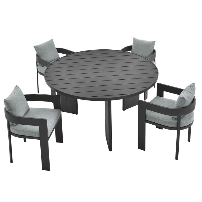 Tahoe 5-Piece Outdoor Patio Aluminum Dining Set by Modway