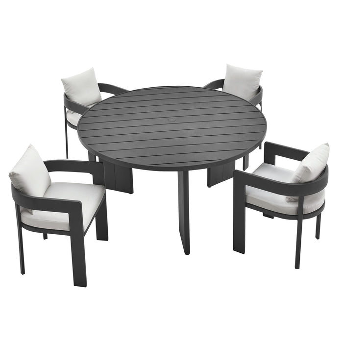 Tahoe 5-Piece Outdoor Patio Aluminum Dining Set by Modway