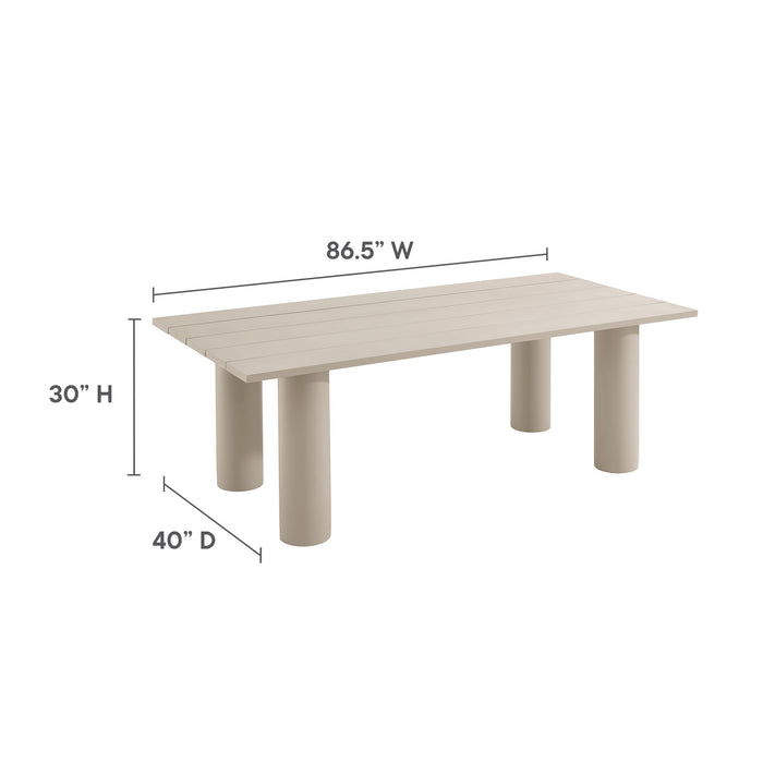 Nautica 7-Piece Rectangular Outdoor Patio Aluminum Dining Table and Chairs Set by Modway