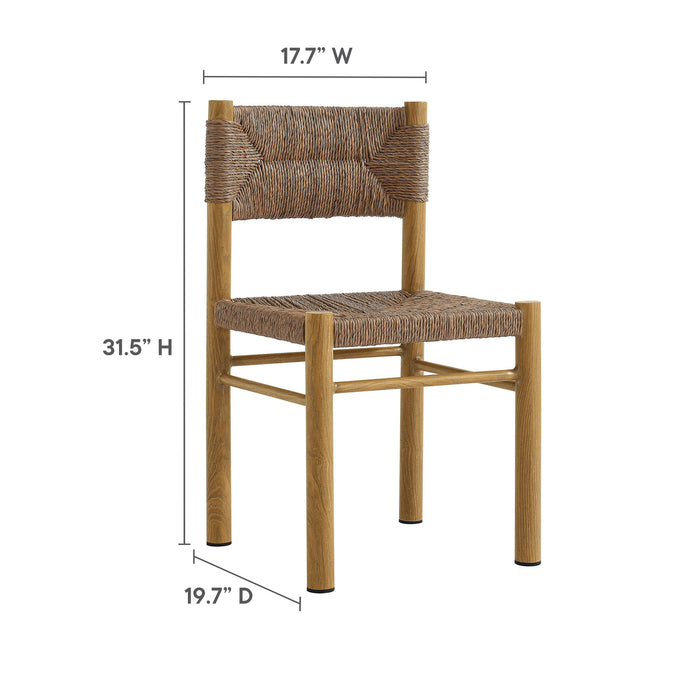 Parkland 7-Piece Rectangular Outdoor Patio Rattan and Aluminum Dining Table and Chairs Set by Modway