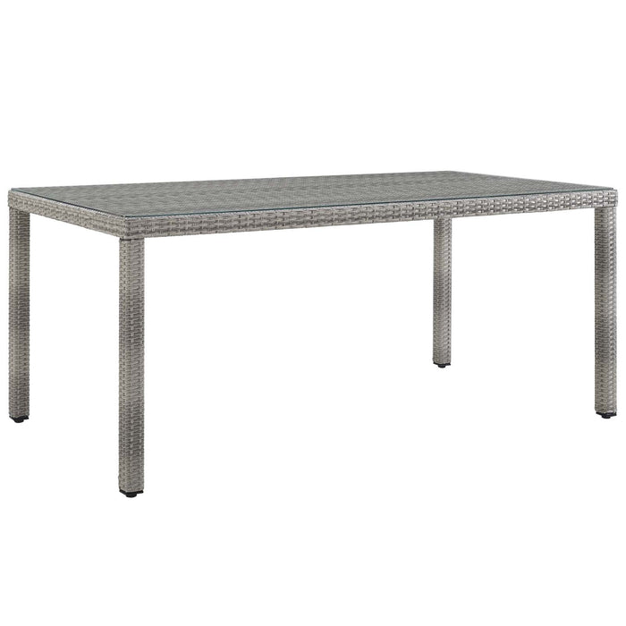 Aura 68" Outdoor Patio Wicker Rattan Dining Table by Modway