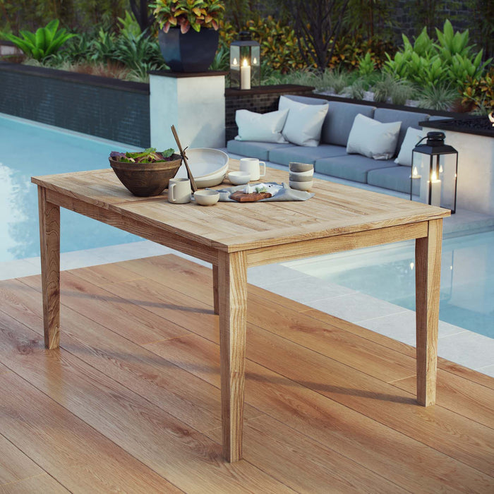 Marina Outdoor Patio Teak Dining Table by Modway