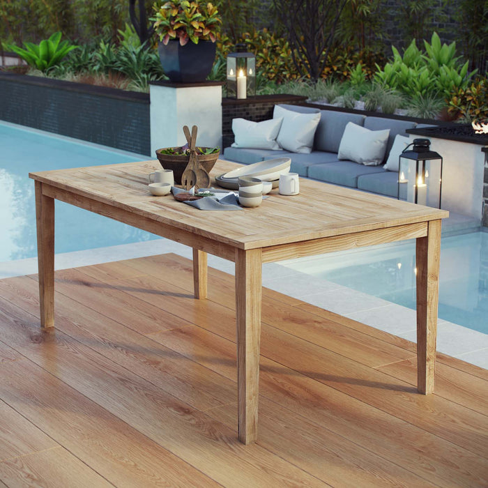 Marina Outdoor Patio Teak Dining Table by Modway