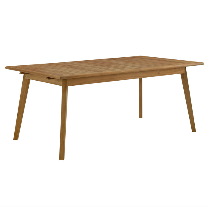 Vienna Outdoor Patio Teak Wood Extendable Dining Table by Modway