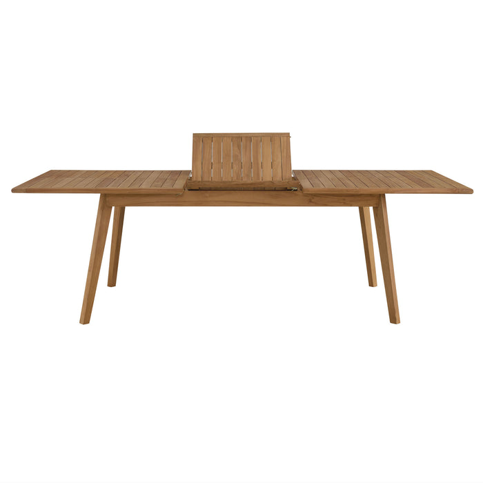 Vienna Outdoor Patio Teak Wood Extendable Dining Table by Modway