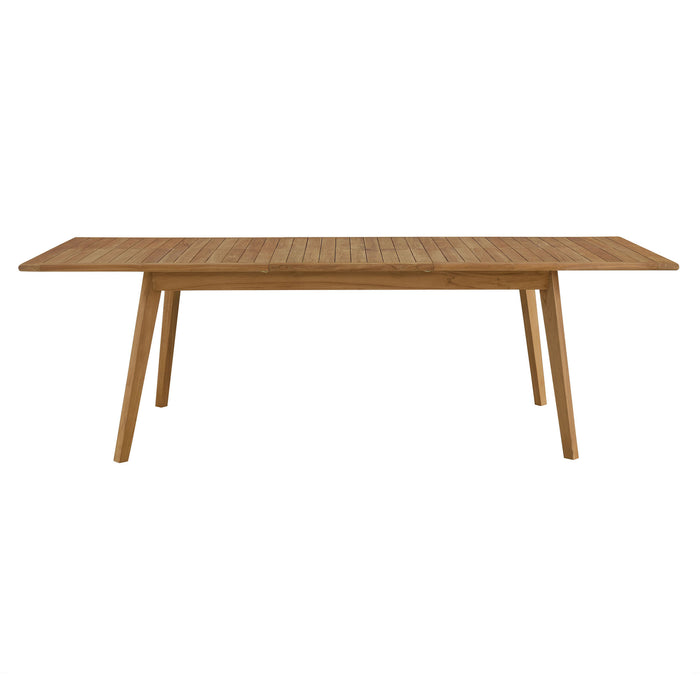 Vienna Outdoor Patio Teak Wood Extendable Dining Table by Modway