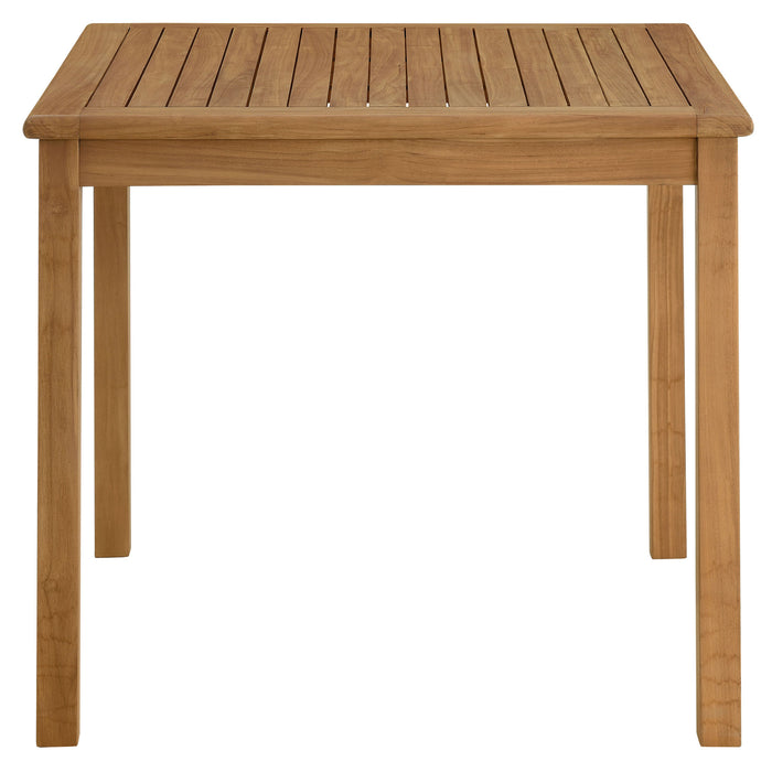 Vienna 34" Square Outdoor Patio Teak Wood Dining Table by Modway