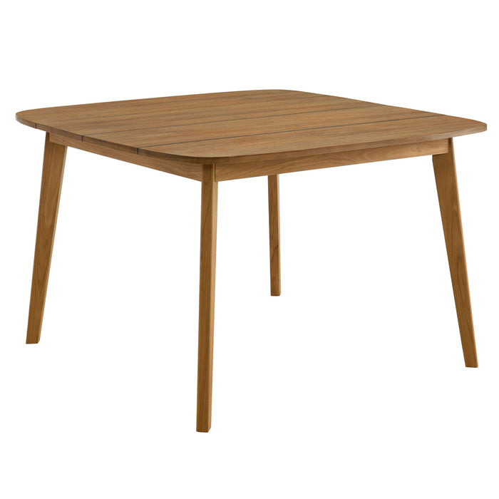 Vienna 46" Square Outdoor Patio Teak Wood Dining Table by Modway