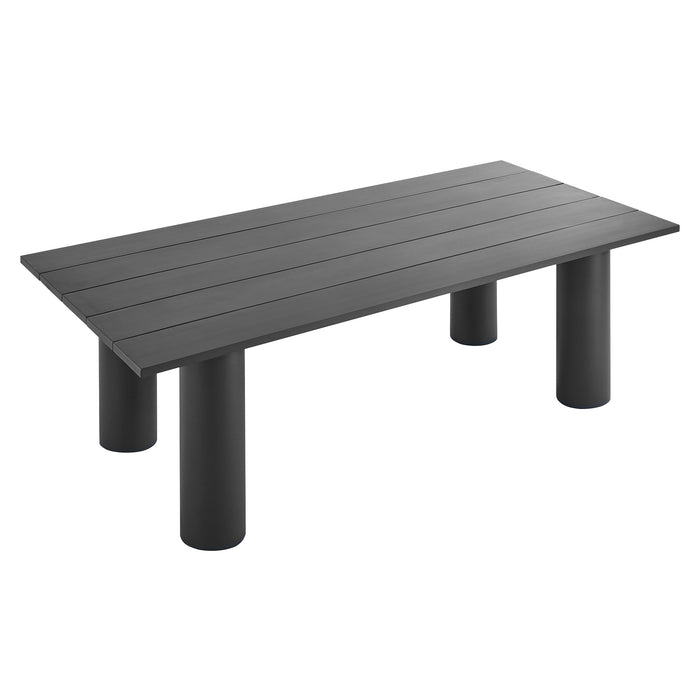 Nautica Outdoor Patio 87" Rectangular Aluminum Dining Table by Modway