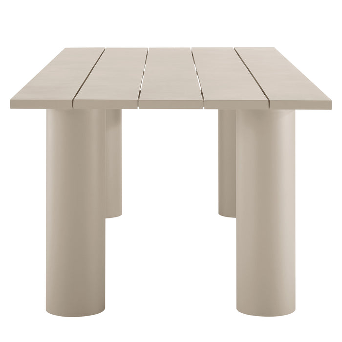 Nautica Outdoor Patio 87" Rectangular Aluminum Dining Table by Modway