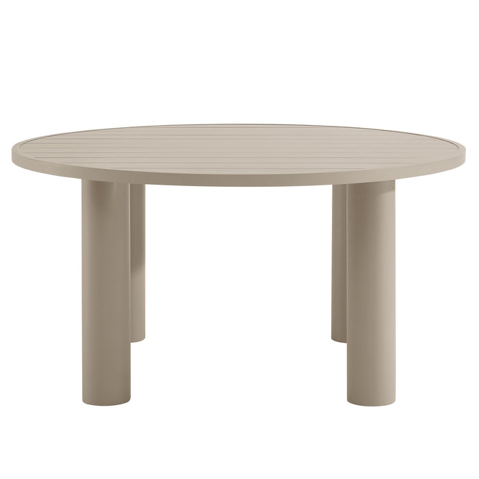 Nautica Outdoor Patio 60" Round Aluminum Dining Table by Modway