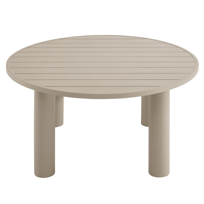 Nautica Outdoor Patio 60" Round Aluminum Dining Table by Modway