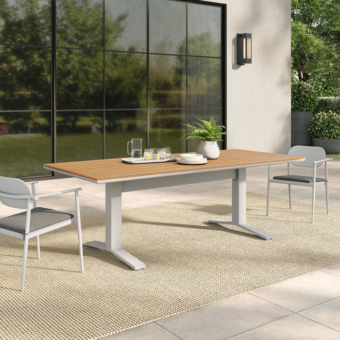 Gavelston 91" Outdoor Patio Aluminum Dining Table by Modway