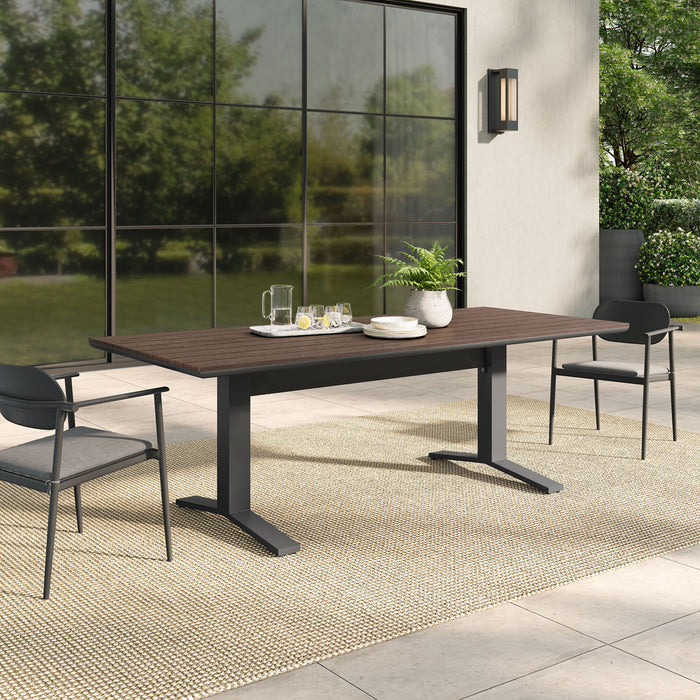 Gavelston 91" Outdoor Patio Aluminum Dining Table by Modway