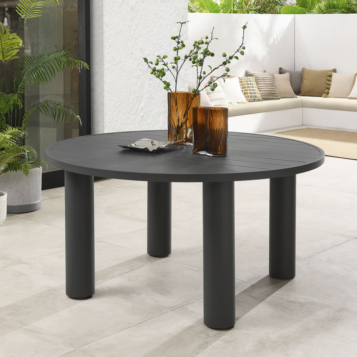 Nautica Outdoor Patio 60" Round Aluminum Dining Table by Modway