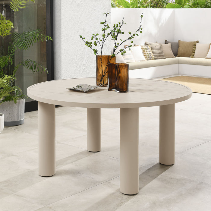 Nautica Outdoor Patio 60" Round Aluminum Dining Table by Modway