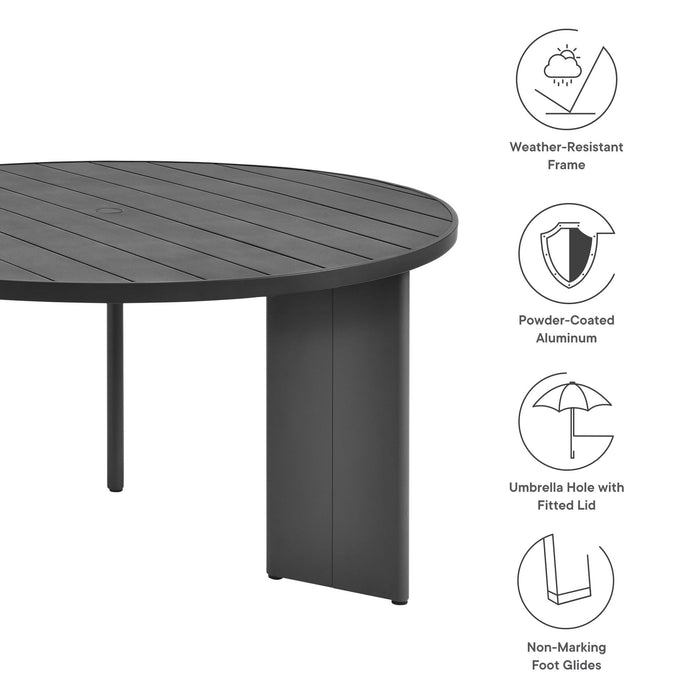 Tahoe Round Outdoor Patio Aluminum Dining Table by Modway