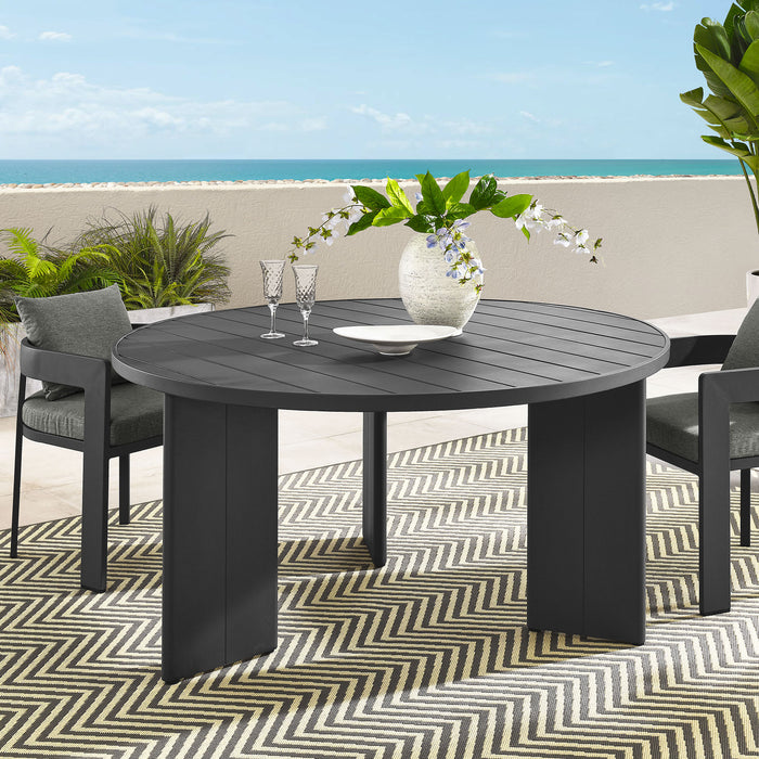 Tahoe Round Outdoor Patio Aluminum Dining Table by Modway