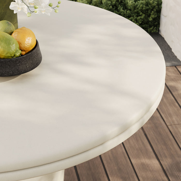 Brion 48" Indoor - Outdoor Patio Concrete Round Dining Table by Modway