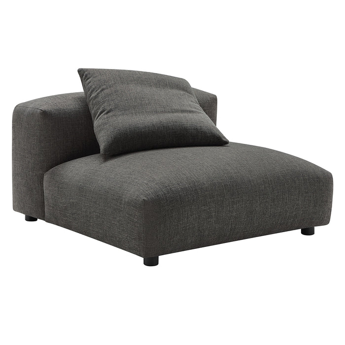 Solace Modular Upholstered Fabric Armless Chair and Ottoman Set by Modway