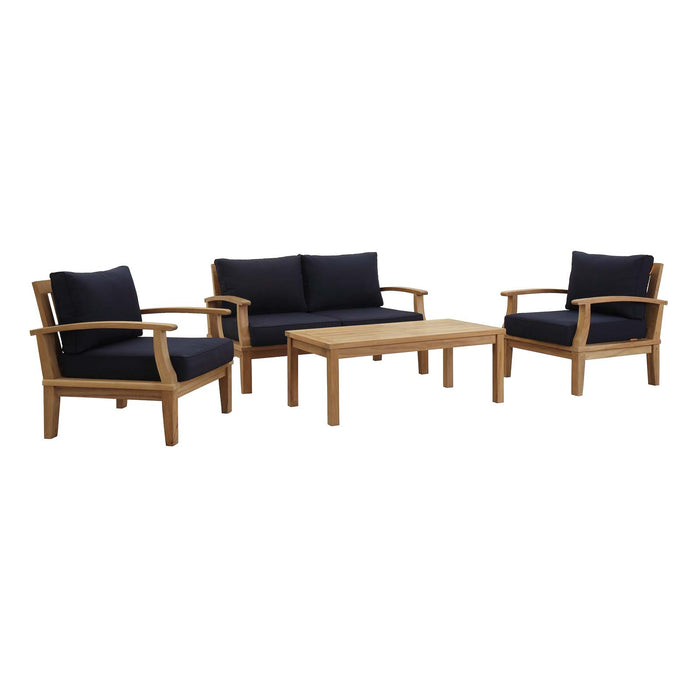 Marina 4 Piece Outdoor Patio Teak Set by Modway