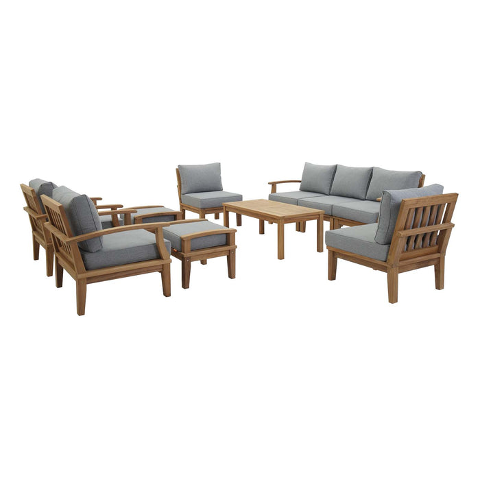 Marina 10 Piece Outdoor Patio Teak Set by Modway