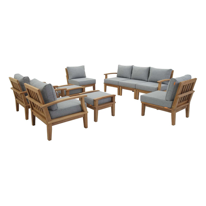 Marina 9 Piece Outdoor Patio Teak Set by Modway