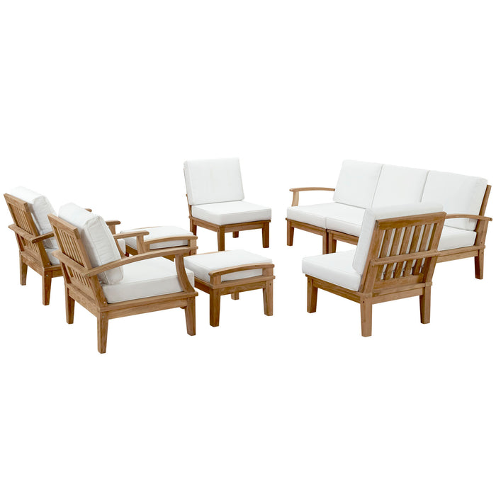 Marina 9 Piece Outdoor Patio Teak Set by Modway