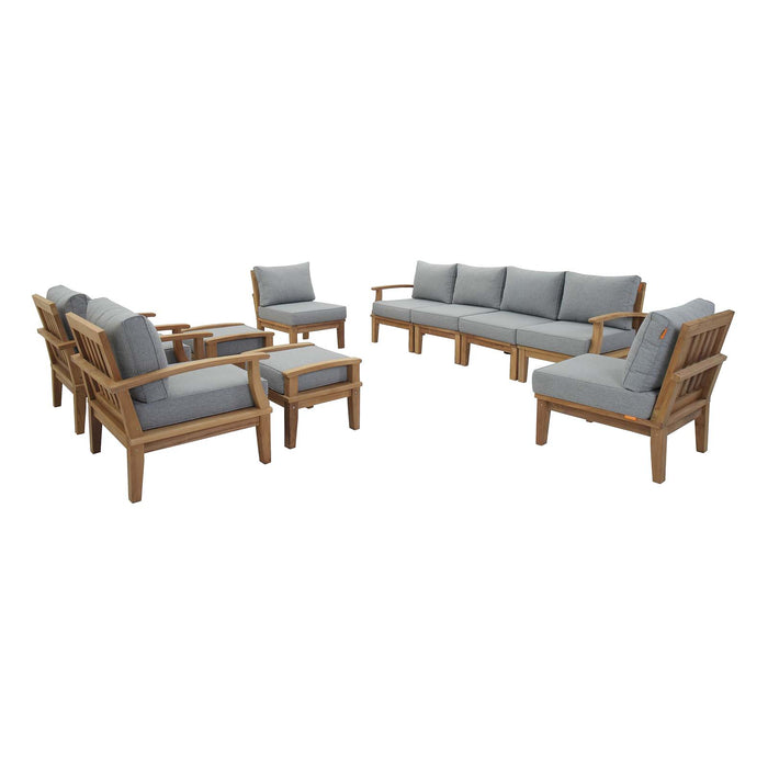 Marina 10 Piece Outdoor Patio Teak Set by Modway