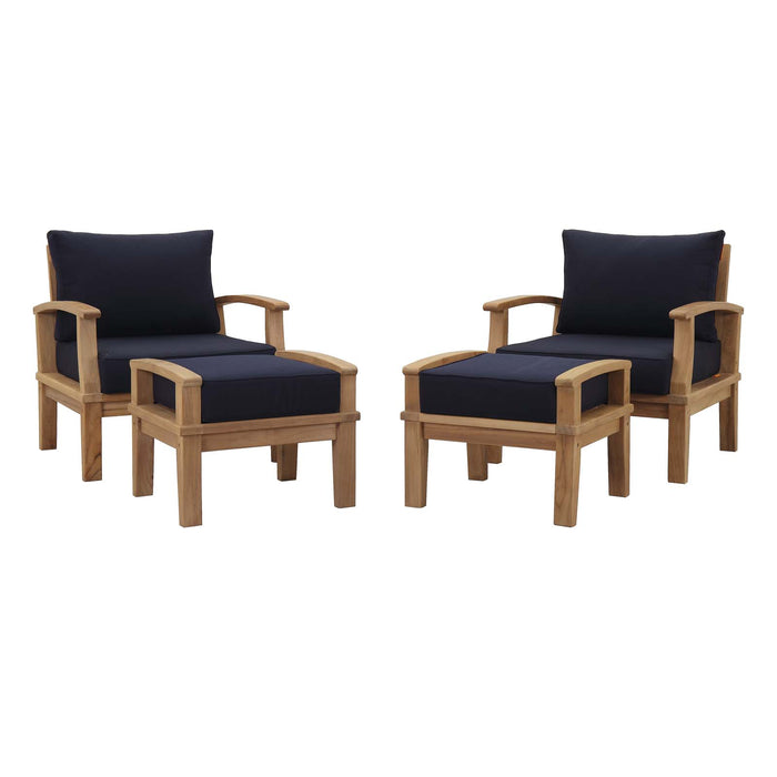 Marina 4 Piece Outdoor Patio Teak Set by Modway