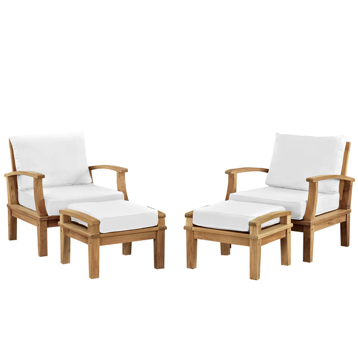 Marina 4 Piece Outdoor Patio Teak Set by Modway