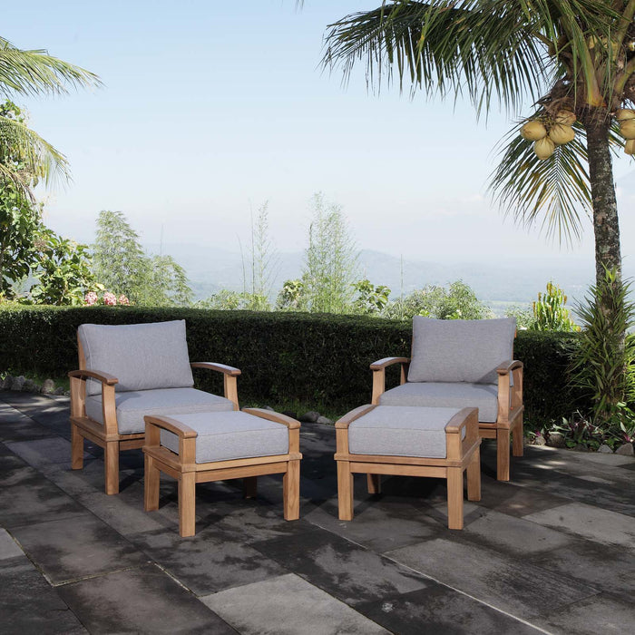 Marina 4 Piece Outdoor Patio Teak Set by Modway