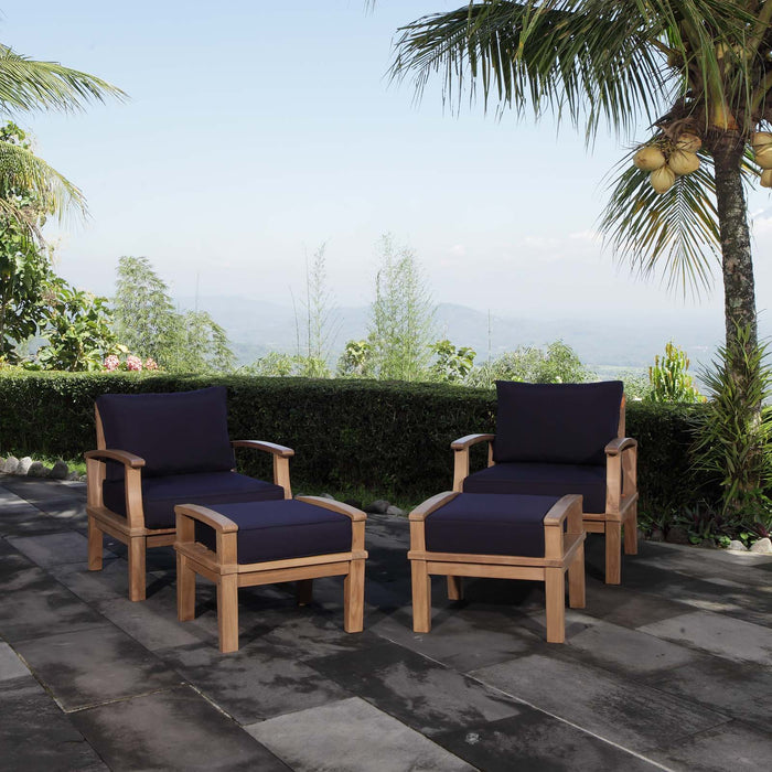 Marina 4 Piece Outdoor Patio Teak Set by Modway