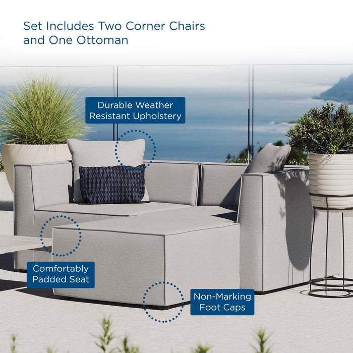 Saybrook Outdoor Patio Upholstered Loveseat and Ottoman Set by Modway