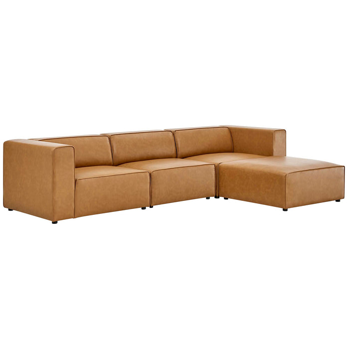 Mingle Vegan Leather Sofa and Ottoman Set by Modway