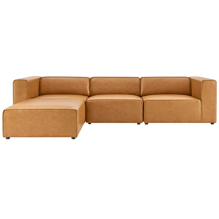 Mingle Vegan Leather Sofa and Ottoman Set by Modway