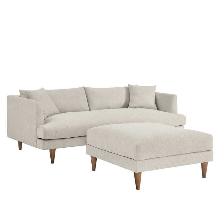 Zoya Down Filled Overstuffed Sofa and Ottoman Set by Modway