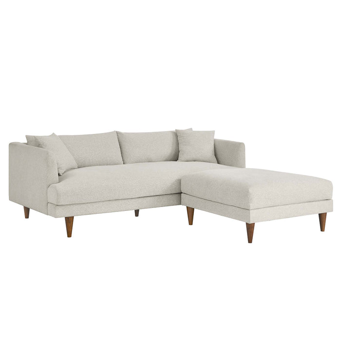 Zoya Down Filled Overstuffed Sofa and Ottoman Set by Modway