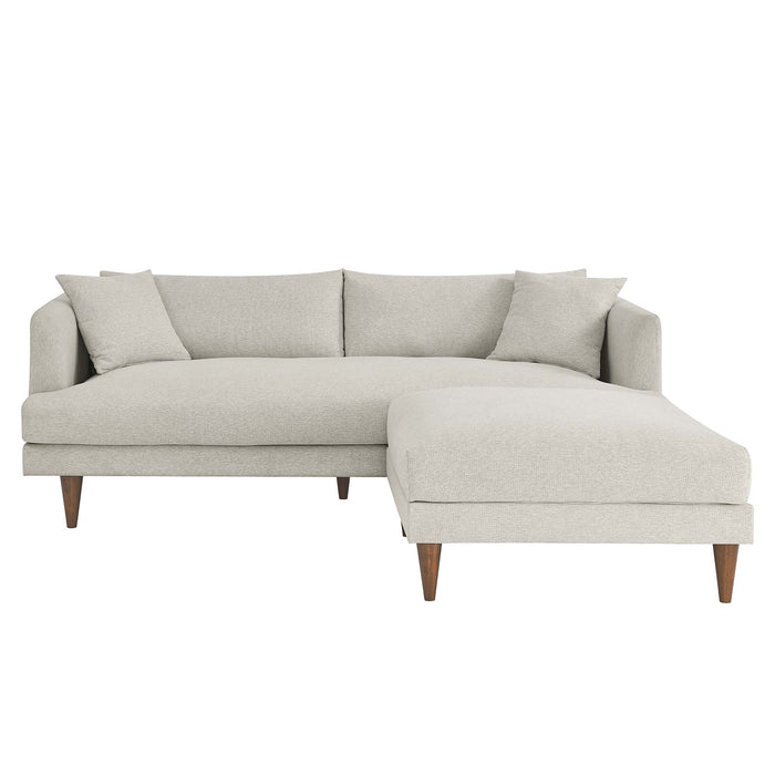 Zoya Down Filled Overstuffed Sofa and Ottoman Set by Modway