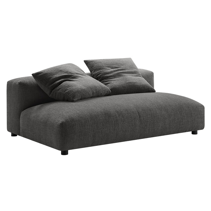 Solace Modular Upholstered Fabric Armless Loveseat and Ottoman Set by Modway