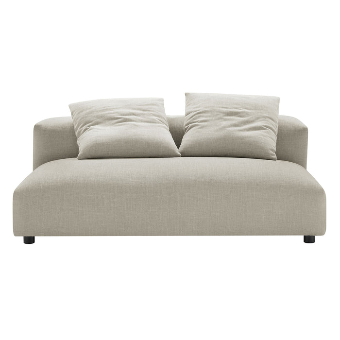 Solace Modular Upholstered Fabric Armless Loveseat and Ottoman Set by Modway