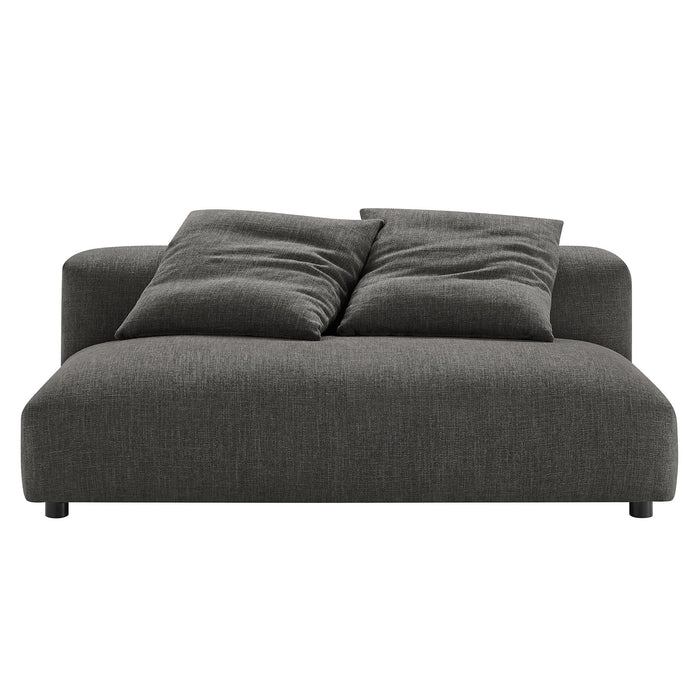 Solace Modular Upholstered Fabric Armless Loveseat and Ottoman Set by Modway