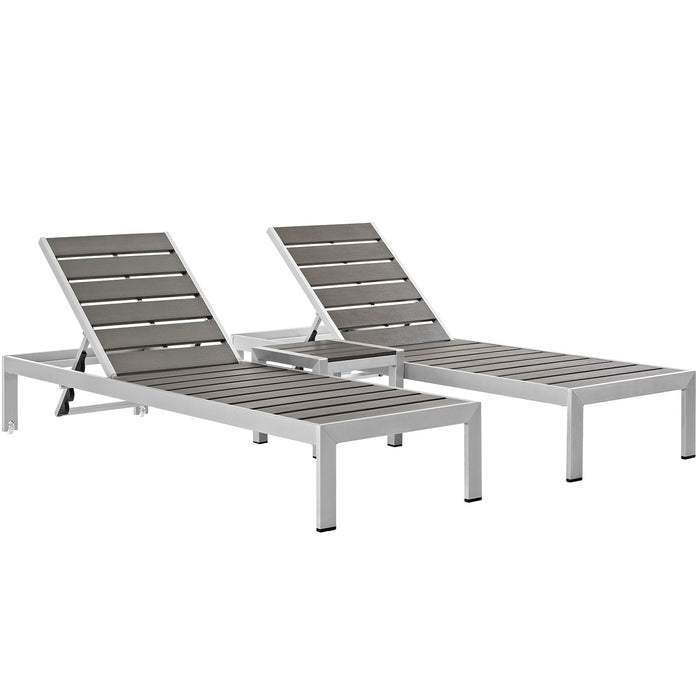 Shore 3 Piece Outdoor Patio Aluminum Set by Modway