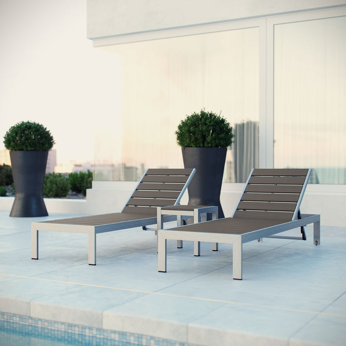 Shore 3 Piece Outdoor Patio Aluminum Set by Modway