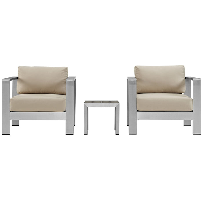 Shore 3 Piece Outdoor Patio Aluminum Set by Modway