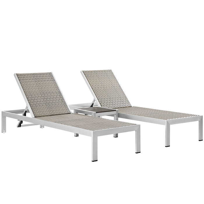 Shore 3 Piece Outdoor Patio Aluminum Set by Modway