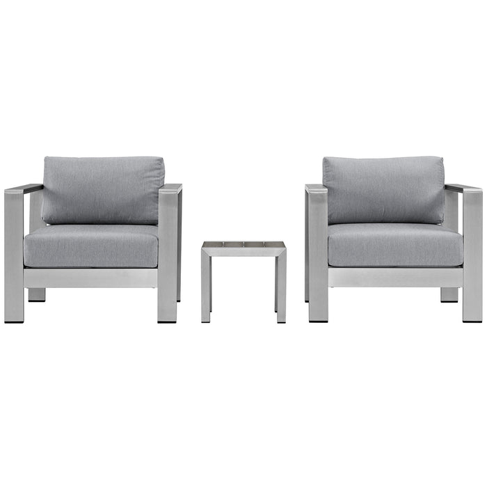 Shore 3 Piece Outdoor Patio Aluminum Set by Modway