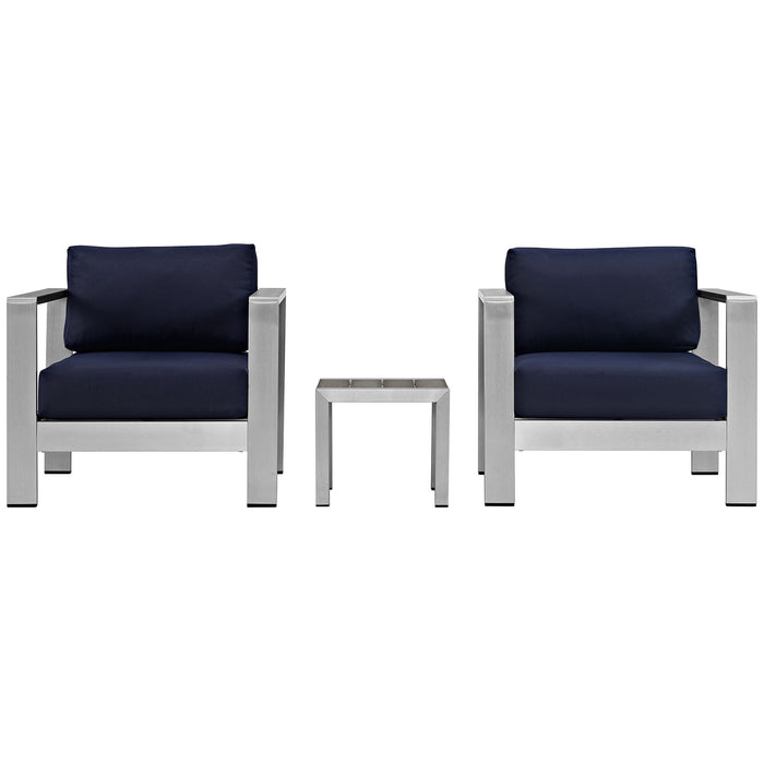 Shore 3 Piece Outdoor Patio Aluminum Set by Modway